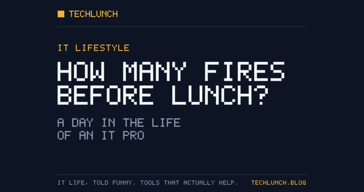 A Day in the Life of an IT Professional: How Many Fires Can We Put Out Before Lunch?